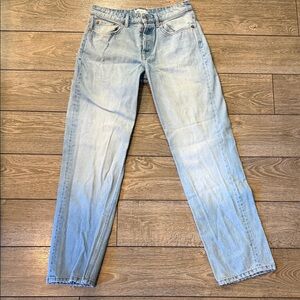 Zara Women's Light Blue Straight Jeans